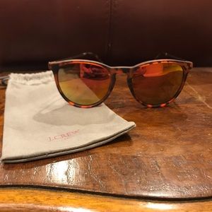 J. CREW Mirrored Sunglasses With Case